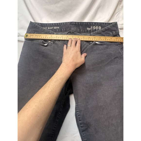 Gap 1969 Perfect Boot Corduroy Pants Jeans Women's Size 32 14 31 Color Pavement - Picture 5 of 9
